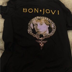 Bon Jovi Black Graphic T-Shirt
